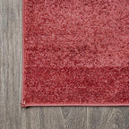 JONATHAN Y Haze Solid Low-Pile Red Runner Rug 2x10, Coastal,Bohemian,Minimalist,Classic, Easy-Cleaning for Living Room,Bedroom,Kitchen,Pet Friendly,Non-Shedding (SEU100E-210)