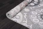 CAMILSON Indoor Outdoor Rug 8x10 Bohemian Medallion Floral Area Rugs for Indoor and Outdoor Patios Easy-Cleaning Non-Shedding Living Room Garden and Kitchen Washable Outside Carpet (8 x 10 / Gray)
