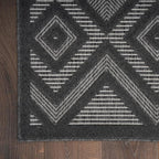 Nourison Home Versatile Charcoal Black 7' x 10' Area Rug - Easy Clean, Non Shedding, Bed Room, Living Room, Dining Room, Kitchen (7' x 10')