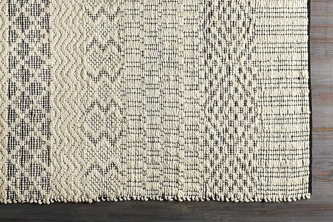 Mark&Day Area Rugs, 9x12 Greensburg Global Cream Area Rug, Cream Grey Carpet for Living Room, Bedroom or Kitchen (8'10" x 12')