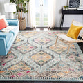 SAFAVIEH Madison Collection Accent Rug - 3' x 5', Blue & Yellow, Boho Diamond Distressed Design, Non-Shedding & Easy Care, Ideal for High Traffic Areas in Entryway, Living Room, Bedroom (MAD418K)