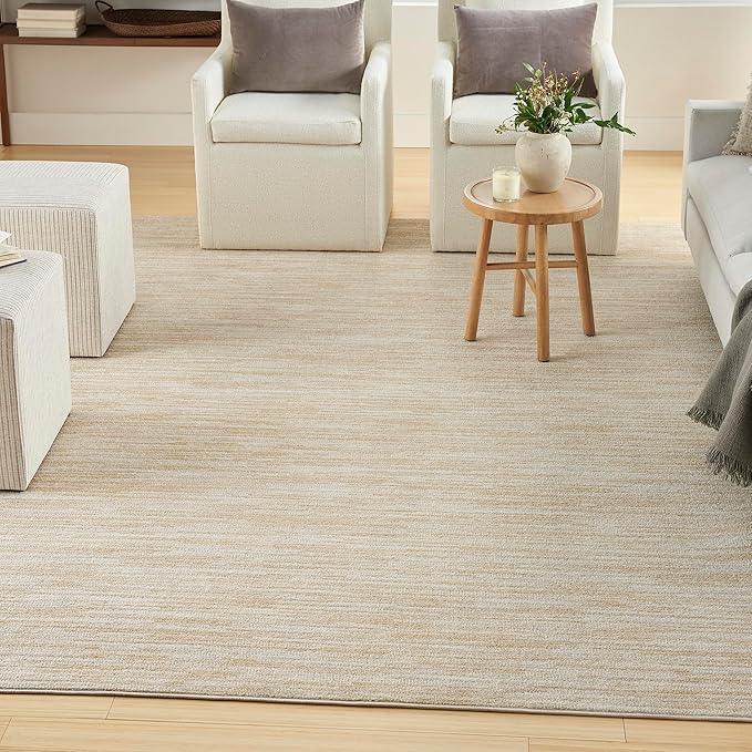 Nourison Home Nourison Essentials Ivory Gold 7' x 10' Area Rug - Easy Clean, Non Shedding, Bed Room, Living Room, Dining Room, Kitchen (7' x 10')
