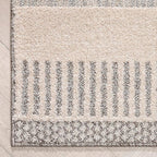 Well Woven Harlow Collection Briar Beige - Modern Tribal Minimalist Geometric 3x10 Runner Rug - Ideal for Hallway & Bedroom - Durable, Stain Resistant & Easy to Clean