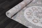 CAMILSON Indoor Outdoor Rug 5x7 Bohemian Medallion Floral Area Rugs for Indoor and Outdoor Patios Easy-Cleaning Non-Shedding Living Room Garden and Kitchen Washable Outside Carpet (5 x 7 / Blue)