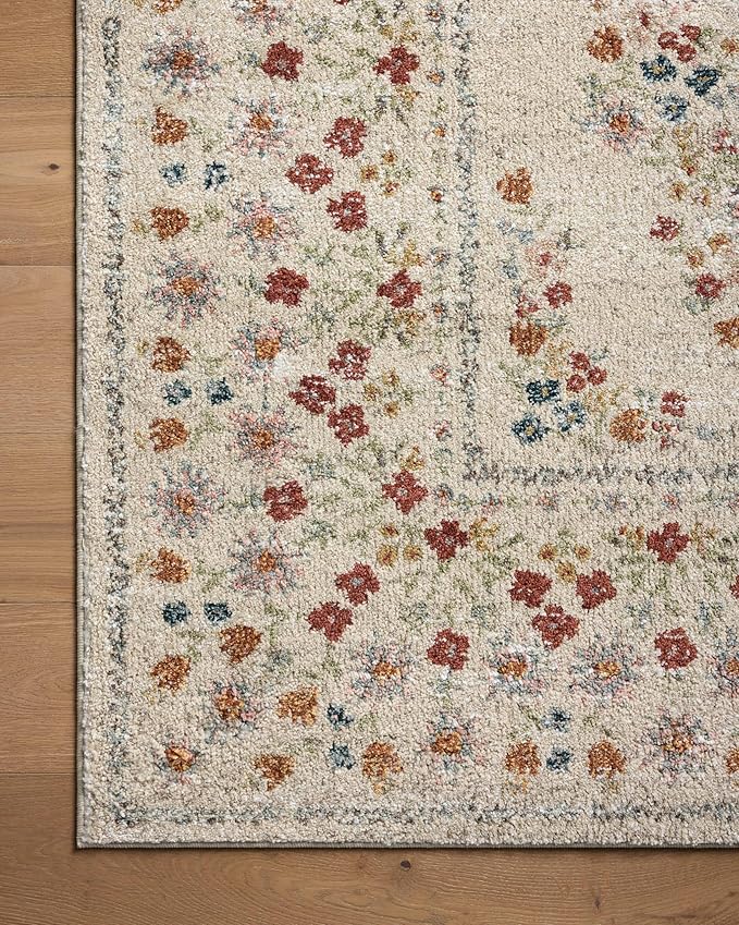 Loloi Rifle Paper Co. Laurel Collection LAU-02 Linen 3'-11" x 5'-7" Accent Rug