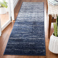 SAFAVIEH Adirondack Collection Runner Rug - 2'6" x 22', Navy & Grey, Modern Ombre Design, Non Shedding & Easy to Clean, Ideal for Hallway, Foyer, Kitchen, Entryway, Bedroom (ADR113E)