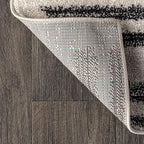 JONATHAN Y Khalil Modern Berber Stripe Cream/Black Runner Rug, 2x10, Contemporary, Bohemian, Easy-Cleaning for Living Room, Bedroom, Kitchen, Pet Friendly, Non-Shedding (MOH207A-210)