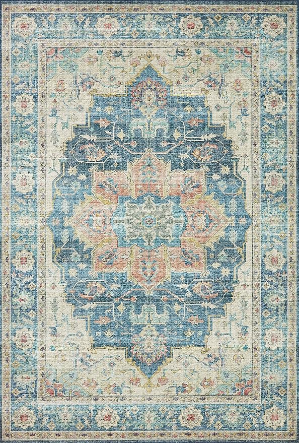 Loloi Skye Collection SKY-12 Ocean/Multi 9'-0" x 12'-0" Area Rug