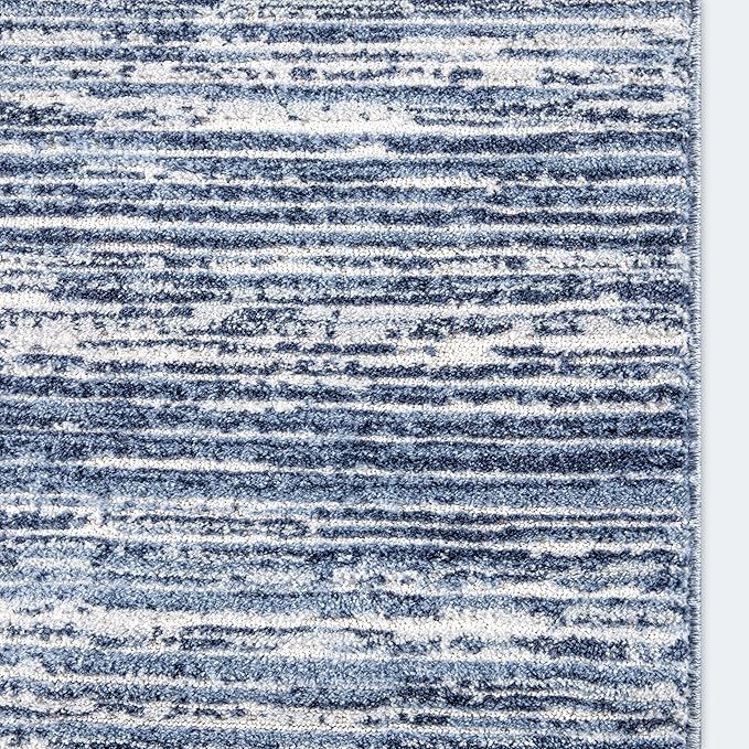 Well Woven Custom Size Hallway & Stair Runner- Harlow Delphi Taupe 31 Inches Wide x 15 Feet Long Runner (31" x 15') Runner Rug - Modern Stripes Pattern, Ultra-Soft, Easy-Clean