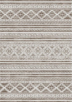 RUGSURE Washable Area Rugs 6' x 9' - 1/6 Thick - Moroccan-Inspired -Stain & Water Resistant Non-Slip - Resistant Rug for Living Room, Bedroom, Nursery, Pet & Child Friendly (Brown)