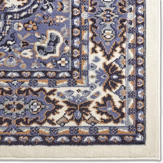 Home Dynamix Premium Sakarya Traditional Medallion Border Area Rug, Porcelain, 3'7"x5'2" Rectangle