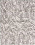 SAFAVIEH Hudson Shag Collection Area Rug - 10' x 14', Ivory & Grey, Chevron Design, Non-Shedding & Easy Care, 2-inch Thick Ideal for High Traffic Areas in Living Room, Bedroom (SGH375A)