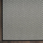 Nourison Home Courtyard Black White 9' x 12' Area Rug - Easy Clean, Non Shedding, Bed Room, Living Room, Dining Room, Kitchen (9' x 12')
