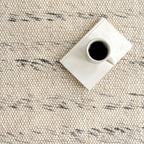 Rugs USA Hamptons Marled Ivory/Grey, 2'6" x 8', Hand Woven, Marled, Tassel, Soft and Cozy, High Traffic, Stain Resistant, Easy Clean, Durable Runner for Bedroom, Living Room, Dining, Den, Foyer