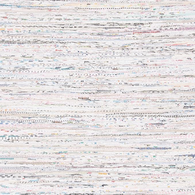 SAFAVIEH Rag Rug Collection Runner Rug - 2'3" x 11', Ivory & Multi, Handmade Boho Stripe Cotton, Ideal for High Traffic Areas in Living Room, Bedroom (RAR121G)