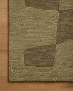Loloi Leanne Ford Craven Collection CVN-03 Green/Olive 5'-0" x 7'-6" Area Rug Checkered, Patterned, Neutral, Living Room, Bedroom, Dining Room