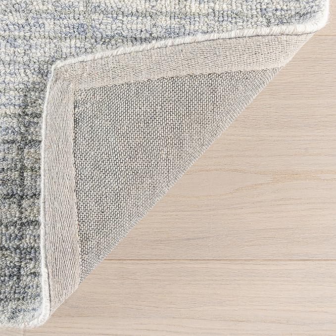 Rugs USA Melrose Light Blue/Ivory, 8'6" x 11'6", Handmade, Wool & Cotton, Soft and Cozy, High Traffic, Stain Resistant, Easy Clean, Durable Area Rug for Bedroom, Living Room, Dining Space, Entryway
