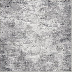 Square Area Rugs : Washable 6x6 Neutral Modern Abstract Carpet for Living Room Bedroom - Soft Floor Mat with Non Slip Backing for Kitchen Nursery Dorms Farmhouse Home Decor - Grey
