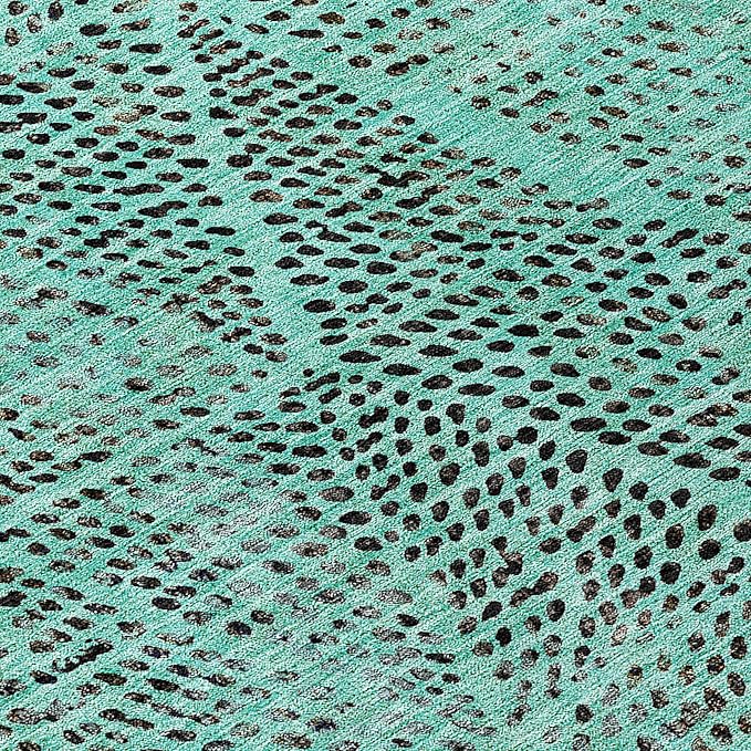 Addison Rugs Chantille ACN591 Teal 3' x 5' Indoor Outdoor Area Rug, Easy Clean, Machine Washable, Non Shedding, Bedroom, Living Room, Dining Room, Kitchen, Patio Rug