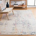 SAFAVIEH Tulum Collection Area Rug - 5'3" x 7'6", Ivory & Blue, Moroccan Boho Tribal Design, Non-Shedding & Easy to Clean, Ideal for Living Room, Bedroom, Dining Space (TUL272C)