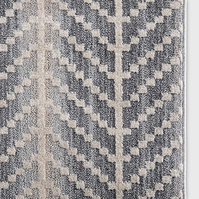 Well Woven Custom Size Hallway & Stair Runner- Harlow Rhodes Grey 27 Inches Wide x 24 Feet Long Runner (27" x 24') Runner Rug - Contemporary Design, Ultra-Soft, Easy-Clean