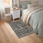 Area Rug Non Slip Machine Washable Ultra Soft Living Room/Bedroom/Kitchen/Outdoor/Classroom Silver, 2'×3'