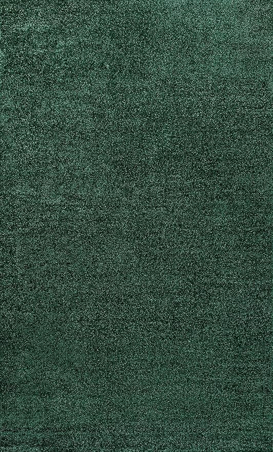 Eyely UES100L-3 Supersoft Haze Solid Low-Pile Indoor Area Rug Casual;Contemporary;Solid;Traditional, Bedroom, Kitchen, Living Room, Easy-Cleaning, Non-Shedding, 3 X 5, Emerald