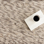 Rugs USA Marilyn Charcoal/Ivory, 4' x 6', Hand Woven, Marled, Wool, Soft and Cozy, High Traffic, Stain Resistant, Easy Clean, Durable Area Rug for Bedroom, Living Room, Dining, Den, Foyer