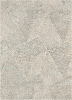 Well Woven Ezio Beige Tribal Geometric Distressed High-Lo Pile Area Rug 5x7 (5'3" x 7'3")