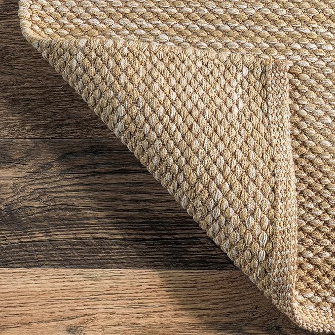 nuLOOM Alessi Solid Farmhouse Cotton Area Rug, 3x5, Beige