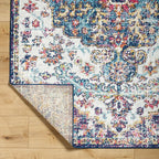Livabliss Odelia Vintage Bohemian Runner Area Rug,2'7" x 7'3",Purple/Grey