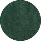 Eyely UES100L-8R Supersoft Haze Solid Low-Pile Indoor Area Rug, Coastal, Bohemian, Minimalist, Classic, Casual for Bedroom,Kitchen,Living Room,Non Shedding,Easy-Washing, Green, 8' Round