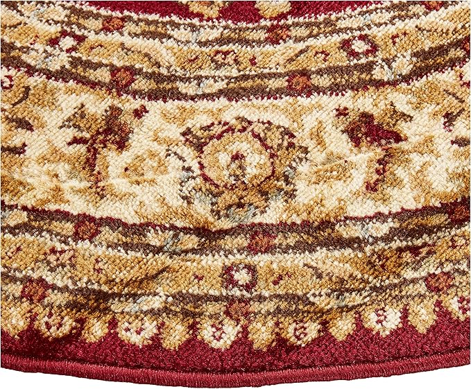 Unique Loom Voyage Collection Traditional Oriental Classic Intricate Design Area Rug (4' 0 x 6' 0 Oval, Red/Gold)