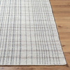 Mark&Day Wool Rugs, 6x9 Ishaq Cottage Slate Area Rug, Grey Silver Carpet for Living Room, Bedroom or Kitchen (6' x 9')