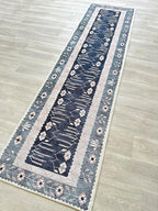 Fame Living Faded Oushak Rug, Turkish Vintage Floral Pastel Large Oversized Area Rugs for Living Room Dining Bedroom Kitchen Bathroom Nursery (862CN, 2'5 x 9'8)