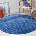 SAFAVIEH Adirondack Collection Area Rug - 8' Round, Light Blue & Dark Blue, Modern Ombre Design, Non Shedding & Easy to Clean, Ideal for Living Room, Bedroom, Office, Dining Space (ADR113F)