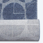 Well Woven Custom Size Hallway & Stair Runner- Harlow Harmony Blue 27 Inches Wide x 75 Feet Long Runner (27" x 75') Runner Rug - Modern Geometric Pattern, Ultra-Soft, Easy-Clean