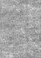 vivorug Round Rug 6ft Vintage-Inspired Round Area Rug Non-Slip Indoor Carpet for Living Room Bedroom Entryway, Stain Resistant Home Decor Circle Rug, Grey Medallion