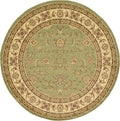 Unique Loom Voyage Collection Traditional Oriental Classic Intricate Design Area Rug (8' 0 x 8' 0 Round, Green/Ivory)