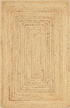 Savi Home Hand Woven Jute Braided Rug, 2'x3' - Natural, Reversible Boho Entry Area Rugs for Kitchen, Living Room, Farmhouse Indoor Outdoor Decorative Floor Rug, 24x36 Inches