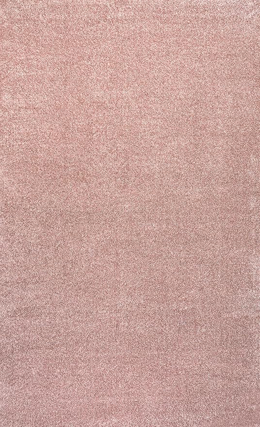 JONATHAN Y Haze Solid Low-Pile Pink Indoor Area Rug 8x10, Coastal,Bohemian,Minimalist,Classic, Easy-Cleaning for Living Room,Bedroom,Kitchen,Pet Friendly,Non-Shedding (SEU100P-8)