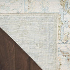 Nourison Home Astra Machine Washable Blue Green 2'2" x 4' Area Rug - Easy Clean, Non Shedding, Bed Room, Living Room, Dining Room, Kitchen (2' x 4')
