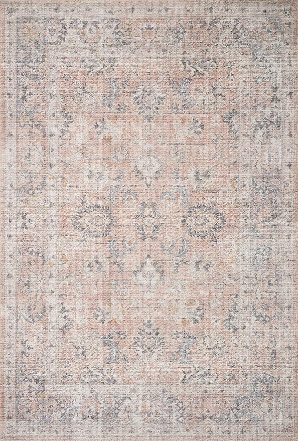 Loloi Skye Collection SKY-01 Blush/Grey 6'-0" x 6'-0" Round Area Rug