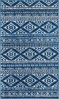 SAFAVIEH Tulum Collection Accent Rug - 2' x 3', Navy & Ivory, Moroccan Boho Tribal Design, Non-Shedding & Easy to Clean, Ideal for Front Door, Kitchen, Entryway, Foyer (TUL272N)