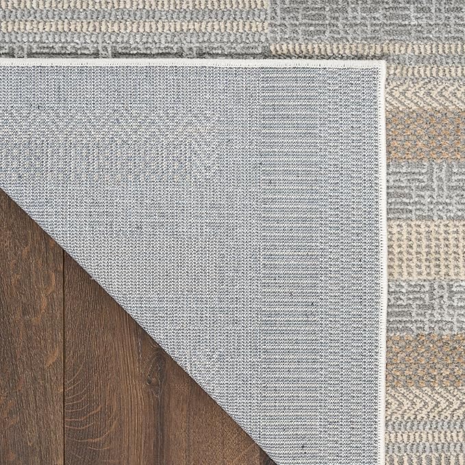 Nourison Home Nordic Grey Multicolor 2' x 6' Scandinavian Area Rug - Easy Clean, Non Shedding, Bed Room, Living Room, Dining Room, Kitchen (6' Runner)