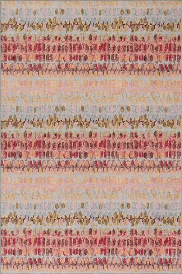Dash & Albert Paint Chip Pastel Machine Washable Rug, 8.5 X 11.5 Feet, Multicolored Geometric Pattern