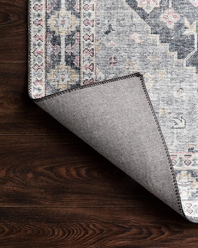 Loloi II Skye Collection SKY-02 Charcoal/Multi 5'-0" x 7'-6" Area Rug