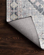 Loloi Skye Collection SKY-02 Charcoal/Multi 6'-0" x 6'-0" Round Area Rug