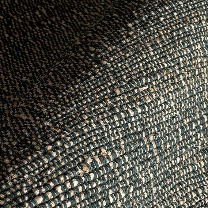Nuloom Elfriede Handmade, Green/Natural, 7'6" x 9'6", Jute & Cotton, Textured and Earthy, High Traffic, Stain Resistant, Easy Clean, Durable Area Rug for Bedroom, Living Room, Dining, Entryway
