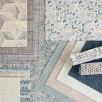 Dash and Albert Crosshatch Wool Area Rug - 5' x 8' Sky Blue Solid Hand Micro Hooked Accent Rug - Durable, High Traffic Areas Bedroom, Hallway, Stairs - Premium Luxury Hotel Quality Soft Breathable